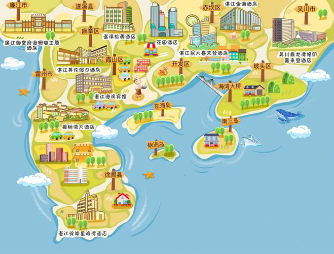 排浦镇手绘地图旅游的艺术指南